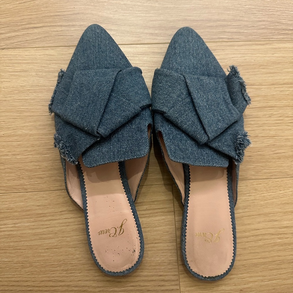 J.Crew Women's Denim Blue Mules